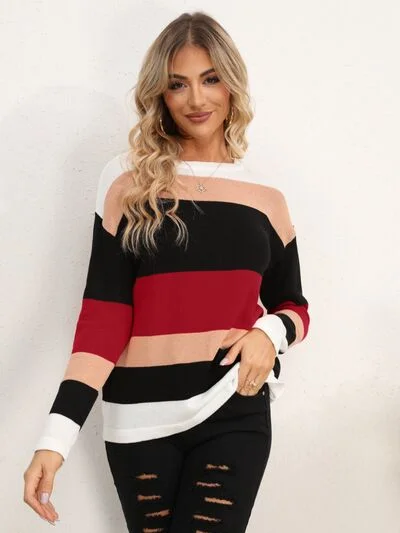 striped-round-neck-dropped-shoulder-sweater-9