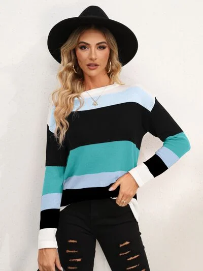 striped-round-neck-dropped-shoulder-sweater-9