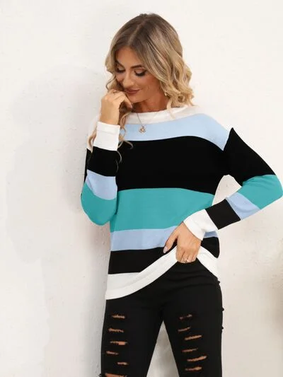 striped-round-neck-dropped-shoulder-sweater-9