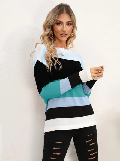 striped-round-neck-dropped-shoulder-sweater-9