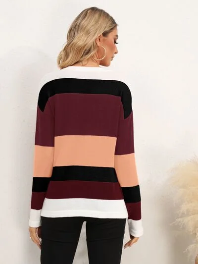 striped-round-neck-dropped-shoulder-sweater-9