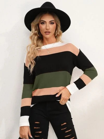 striped-round-neck-dropped-shoulder-sweater-9