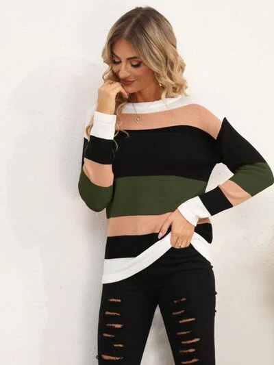 striped-round-neck-dropped-shoulder-sweater-9