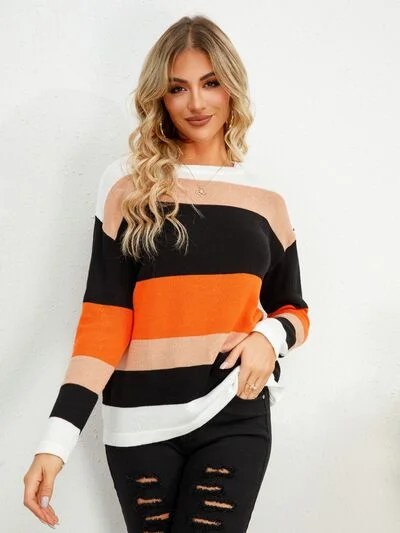 striped-round-neck-dropped-shoulder-sweater-9