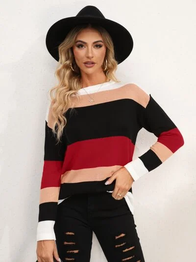 striped-round-neck-dropped-shoulder-sweater-9