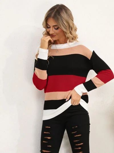 striped-round-neck-dropped-shoulder-sweater-9