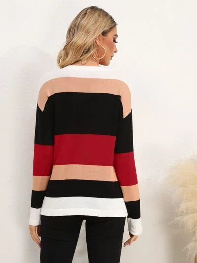 striped-round-neck-dropped-shoulder-sweater-9