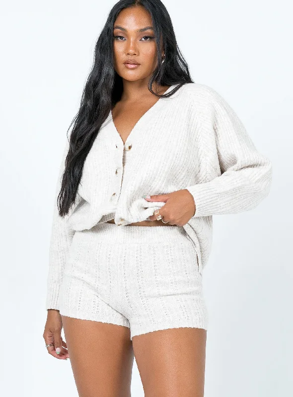 Susie Knit Shorts Beige