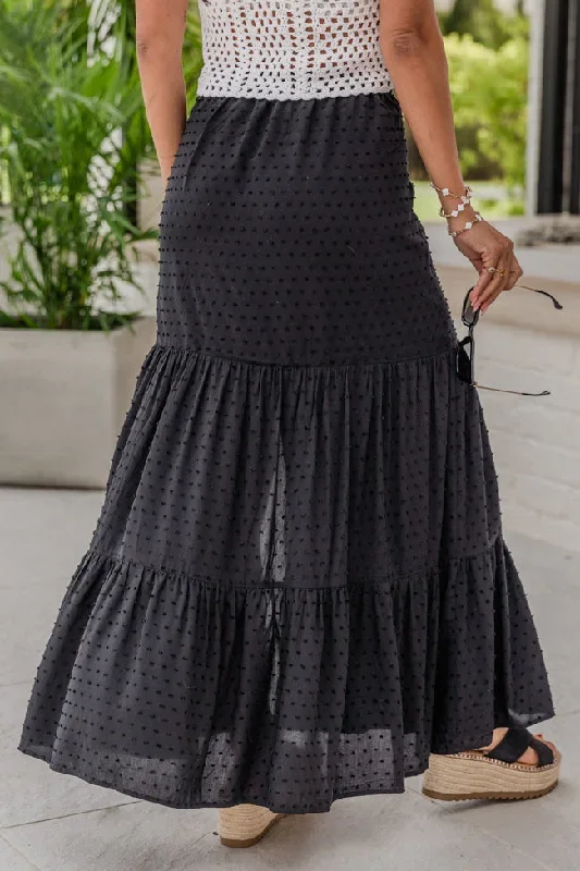 the-time-it-takes-black-side-slit-textured-maxi-skirt