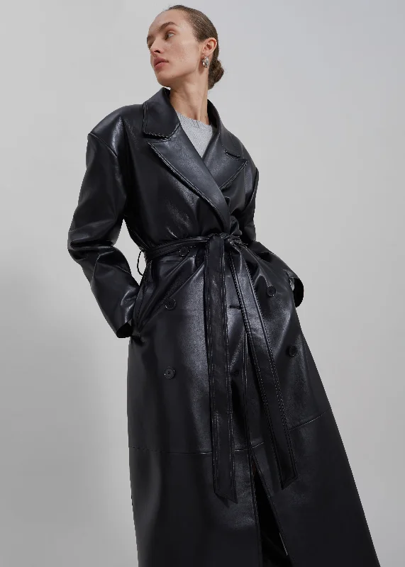 tina-faux-leather-trench-coat-black