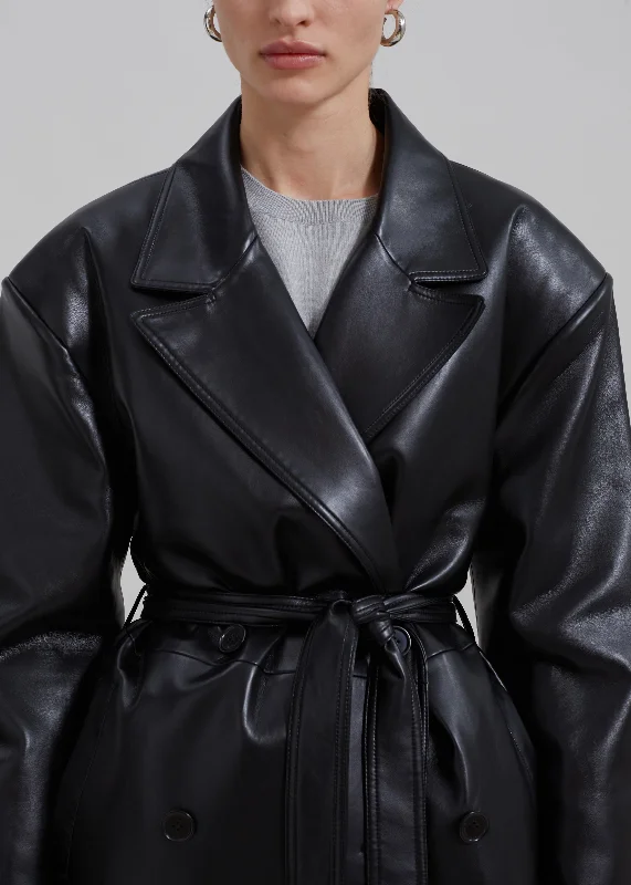 tina-faux-leather-trench-coat-black