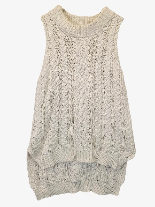 Viktoria and Woods Sleeveless Cable Knit Hi Low Vest Size 8