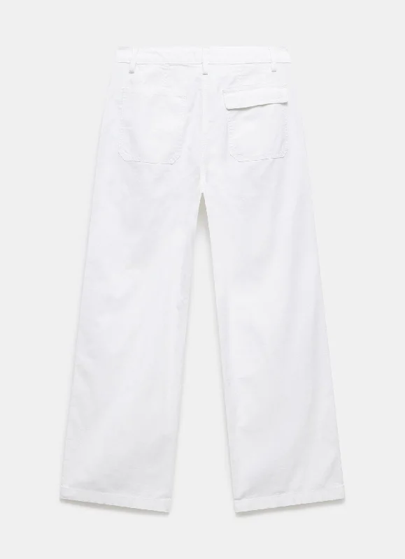 white-cotton-cargo-trousers