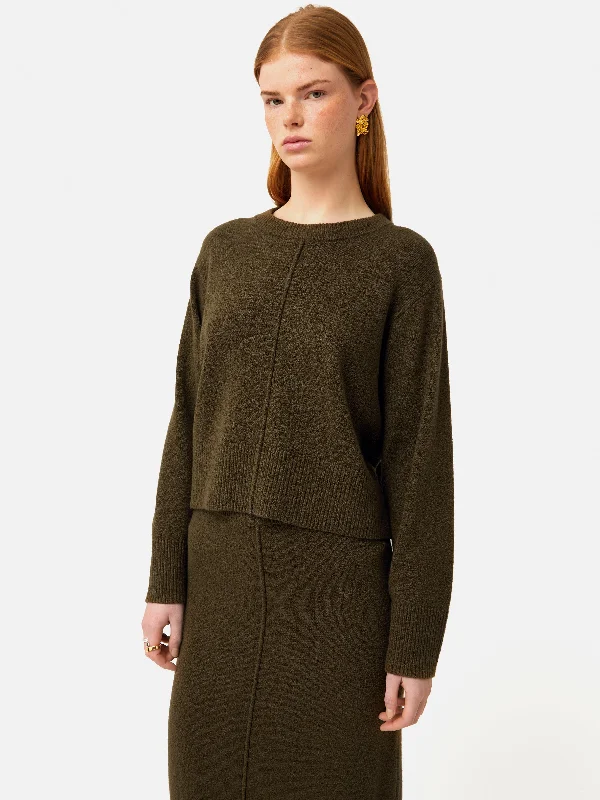 Wide Sleeve Jumper | Khaki