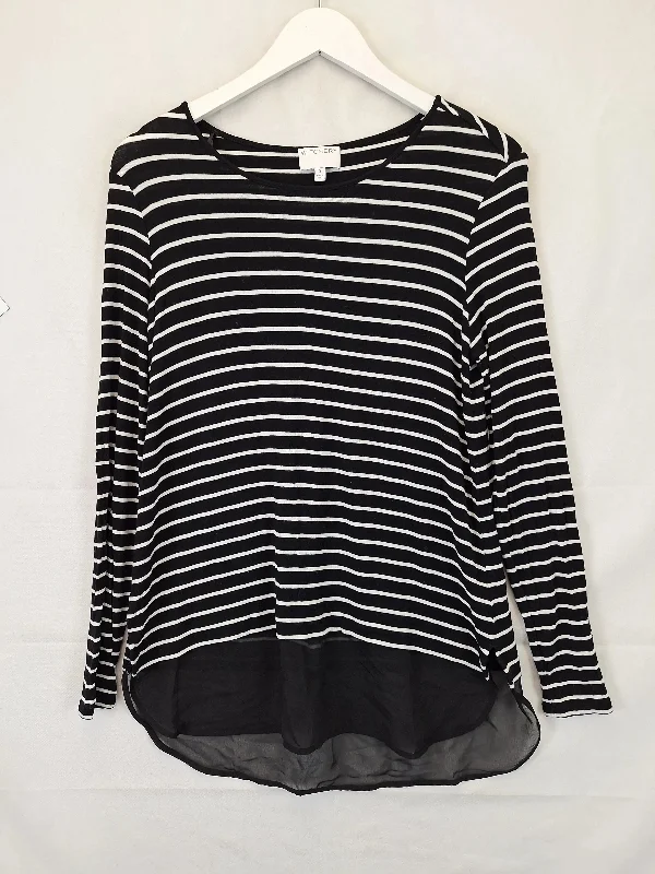 witchery-striped-casual-trimmed-top-size-s-b035-496-ba