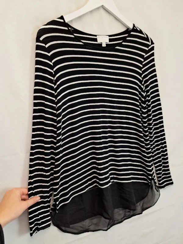 witchery-striped-casual-trimmed-top-size-s-b035-496-ba