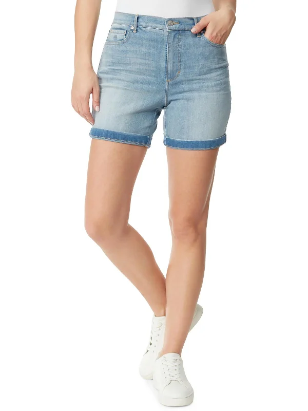 Womens High Rise Mini Denim Shorts