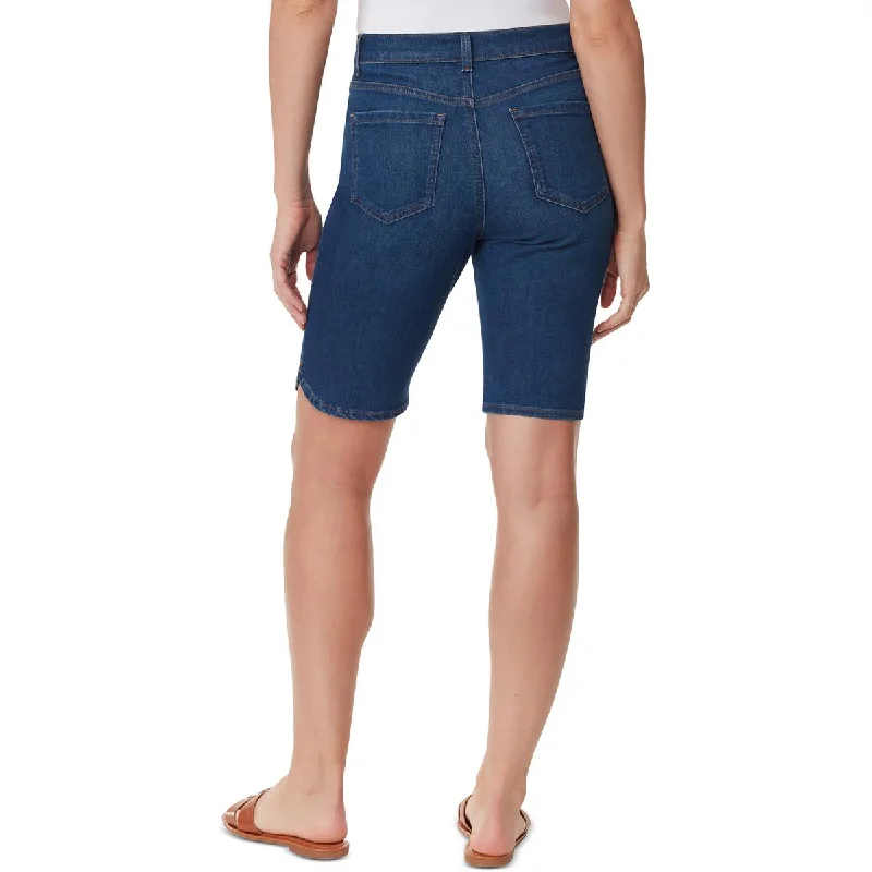 womens-knee-length-dark-wash-bermuda-shorts