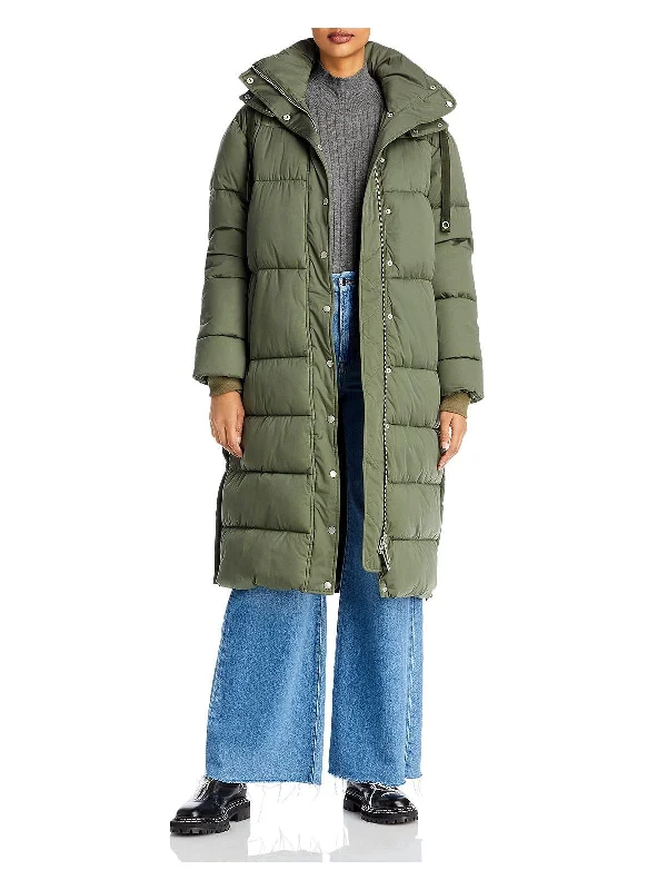 Womens Puffer Hooded Quilted Coat